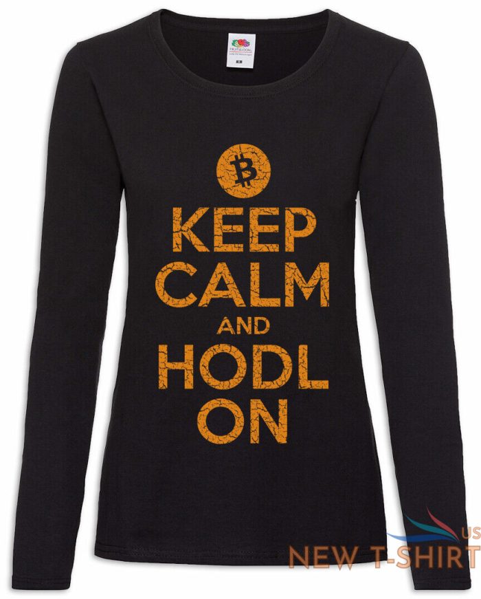 keep calm and hodl on women s long sleeve t shirt cryptocurrency trading fun 0.jpg