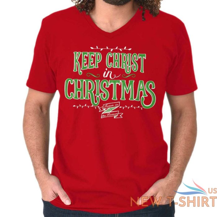 keep jesus christ christmas christian holiday adult v neck short sleeve t shirts 7.jpg