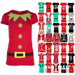 ladies elf costume buttons belt print womens christmas xmas gift t shirt tee top 0.jpg