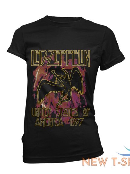 ladies led zeppelin black flames black official tee t shirt womens 0.jpg