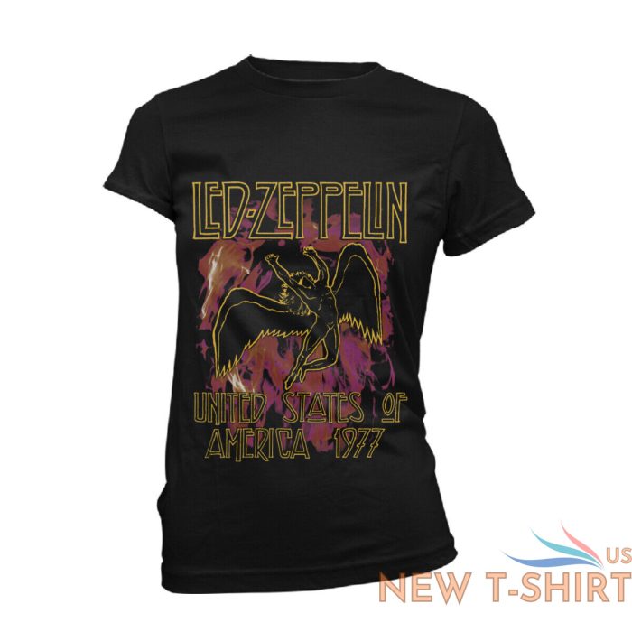 ladies led zeppelin black flames black official tee t shirt womens 0.jpg