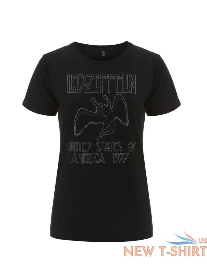 ladies led zeppelin usa 1977 black official tee t shirt womens 0.jpg