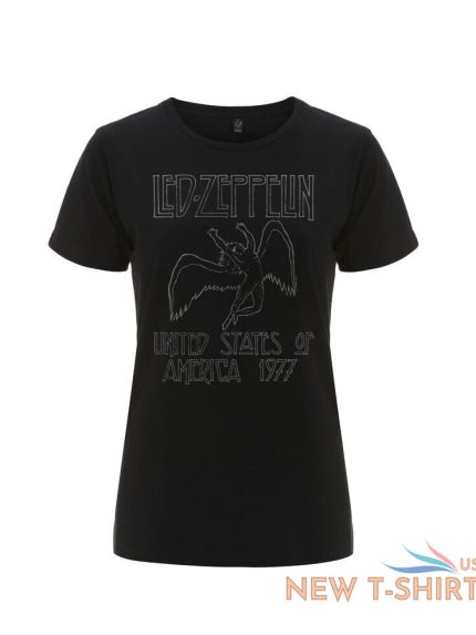 ladies led zeppelin usa 1977 black official tee t shirt womens girls 0.jpg