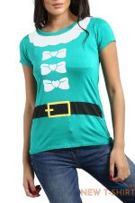 ladies womens christmas crew neck cap sleeve santa costume xmas jersey t shirt 1.jpg