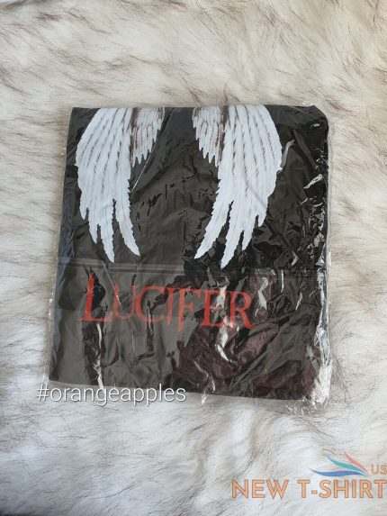 lucifer harajuku t shirt devil angel white wings tv m l women girl top uk black 1.jpg