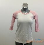 moxie trades women s raglan t shirt size xl pink white 3 4 sleeve new 0.jpg