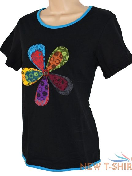 new daisy cotton t shirt top 12 14 16 18 20 22 24 26 plus size hippy fair trade 1.jpg