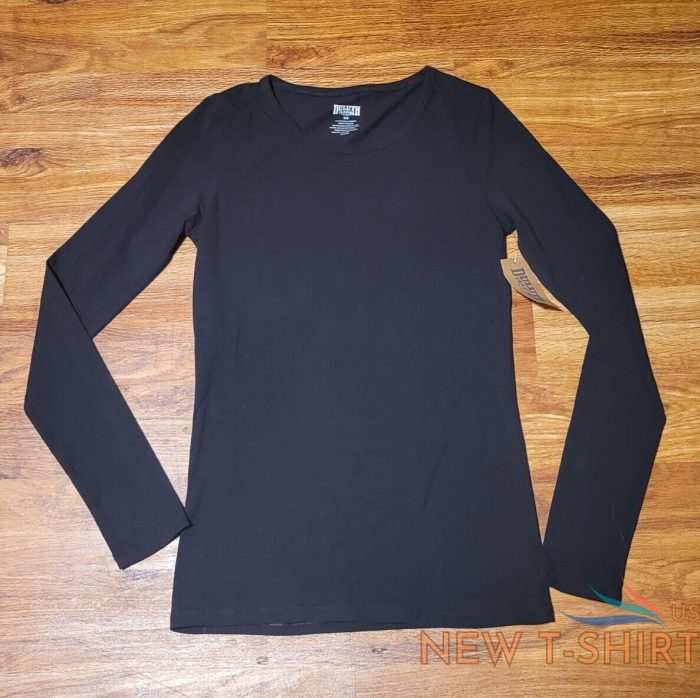 new duluth trading co no yank t shirt womens xs long sleeve scoop neck black 0.jpg