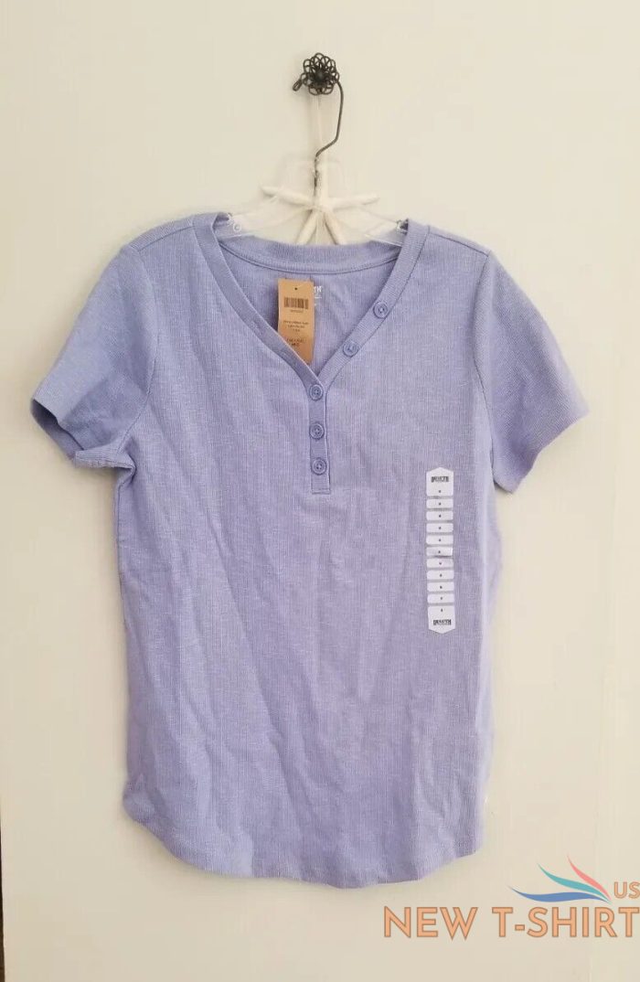 new duluth trading ladies m lilac cotton short sleeve ribbed top 0.jpg