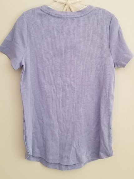 new duluth trading ladies m lilac cotton short sleeve ribbed top 1.jpg