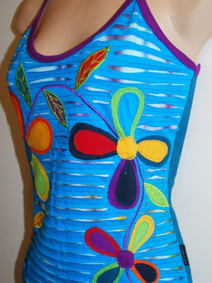 new gringo strappy vest top s m 6 8 hippy fair trade ethnic boho festival flower 1.jpg