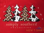 new simply southern ls christmas t shirt size s leopard believe santa trees 2.jpg