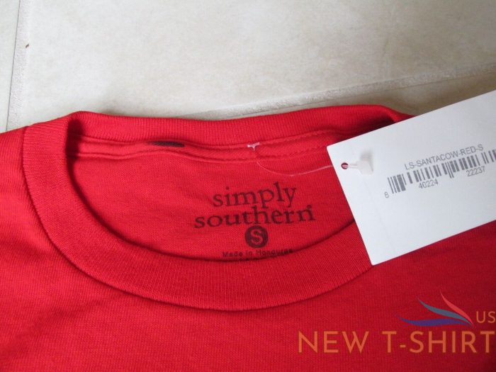 new simply southern ls christmas t shirt size s leopard believe santa trees 4.jpg