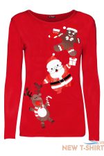 new womens christmas reindeer gingerbread santa ladies long sleeve t shirt top 2 1.jpg