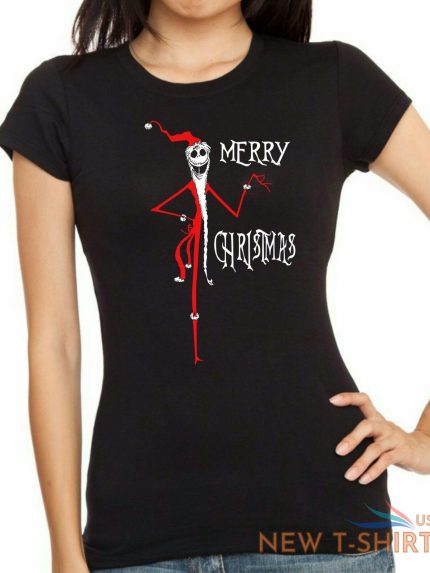 nightmare before christmas sandy claws christmas womens fitted black t shirt 1.jpg
