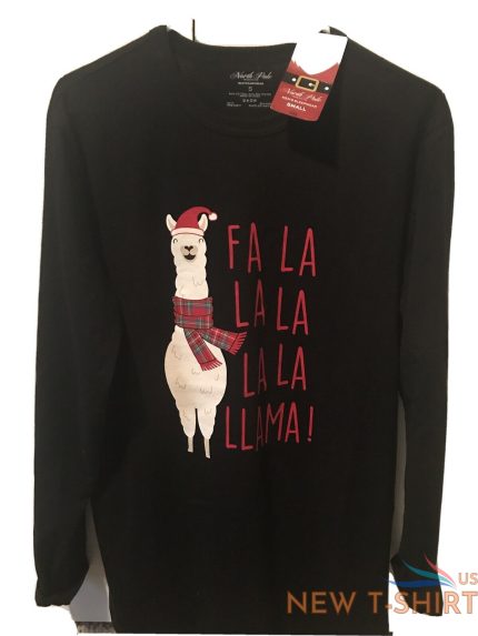 north pole trading fa la la llama black long sleeve shirt tops s t shirt sleep 0.jpg