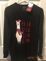 north pole trading fa la la llama black long sleeve shirt tops s t shirt sleep 1.jpg