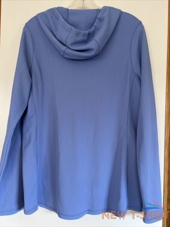 nwot duluth trading women s large blue thermal long sleeve hooded pullover l 2.jpg