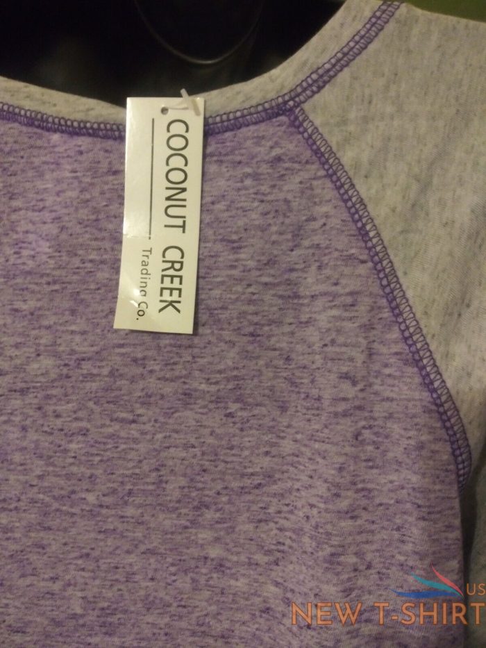 nwt coconut creek trading co womens graphic print t shirt xl purple gray 6.jpg