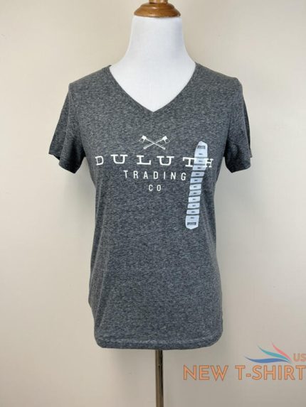 nwt duluth trading s gray longtail axe logo t shirt lightweight slub v neck 0.jpg