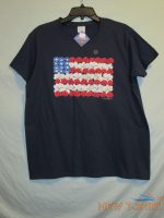 nwt earth sun moon trading co womens t shirt flower usa flag large 100 cotton 0.jpg