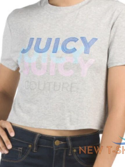 nwt juicy couture graphic logo cropped cotton t shirt top y2k trending grey s 0.jpg