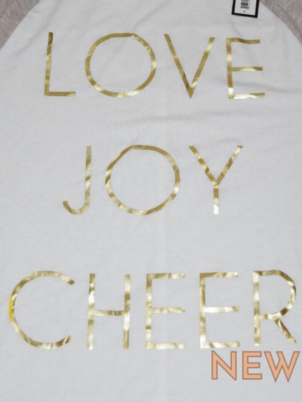 nwt womens state of mine tan white love joy cheer 3 4 sleeve shirt size l 1.jpg