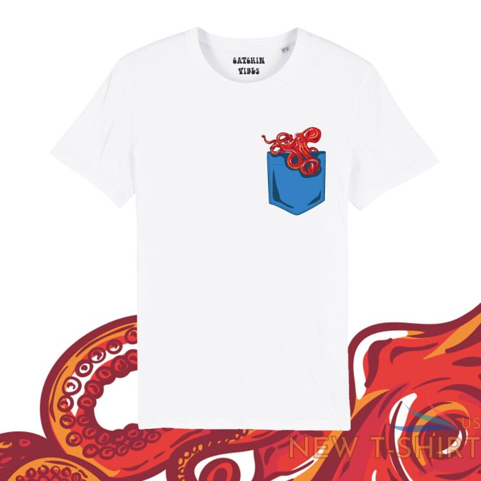 octopus pocket tshirt print funny trending graphic catchin vibes xs s m l 0.jpg