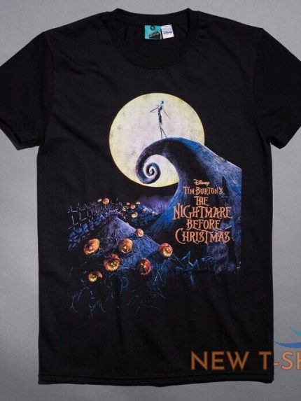official disney the nightmare before christmas movie poster black t shirt 0.jpg