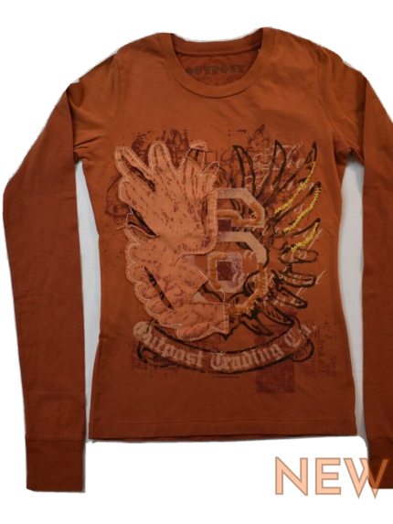 outpost trading company juniors rust brown shirt new s 0.png