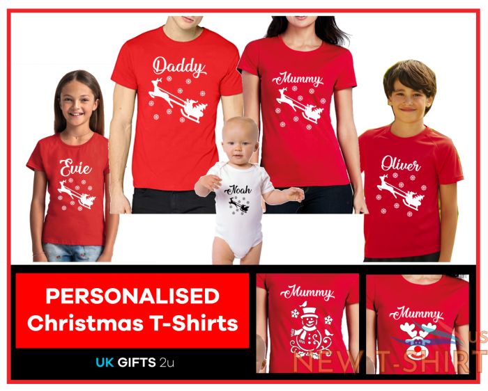 personalised christmas xmas t shirt family matching set kids mens women children 0.png