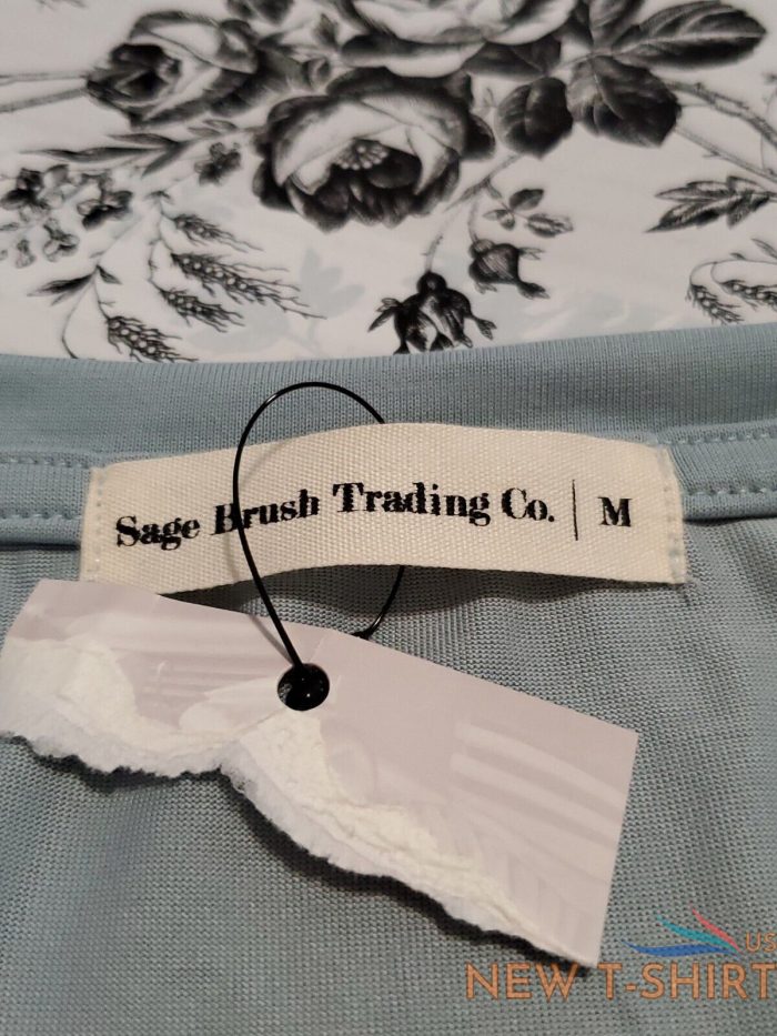 sage brush trading co women s size m short sleeve knit top new 2.jpg