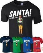 santa i know him t shirt funny buddy the elf christmas kids mens gift top 0.jpg