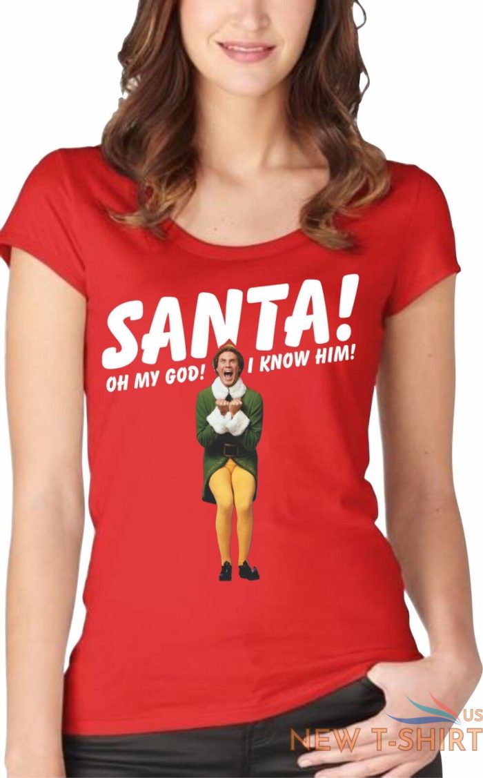 santa i know him t shirt funny buddy the elf christmas kids mens gift top 6.jpg