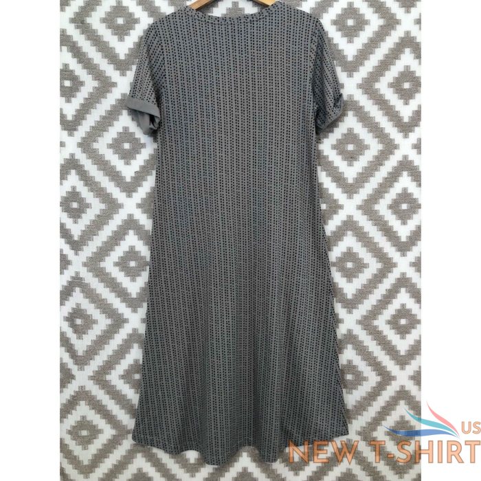 serrv fair trade womens size medium gray short sleeve midi t shirt dress 3.jpg