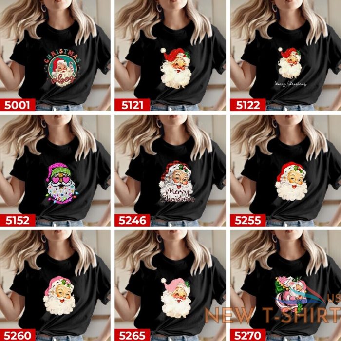 t shirts merry christmas vibes retro santa face xmas gift for women kids men 0.jpg