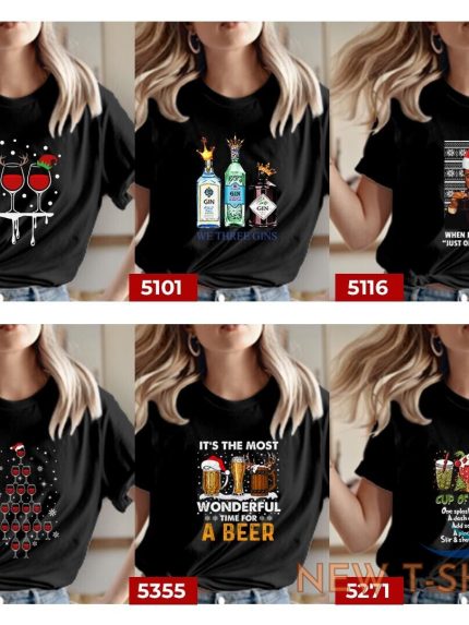 t shirts merry christmas wine glass tree beer drinks wonderful xmas festive gin 0.jpg