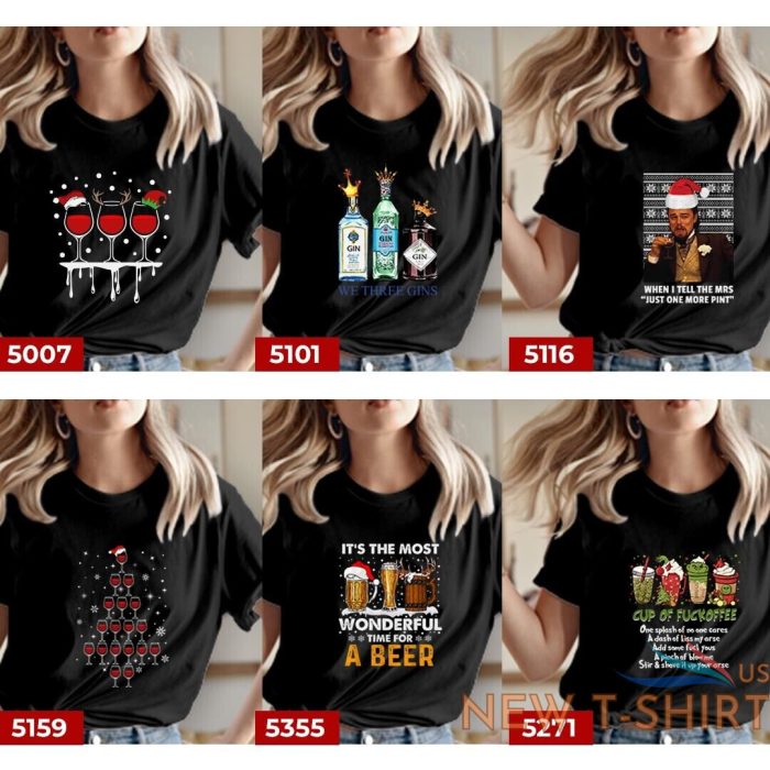 t shirts merry christmas wine glass tree beer drinks wonderful xmas festive gin 0.jpg