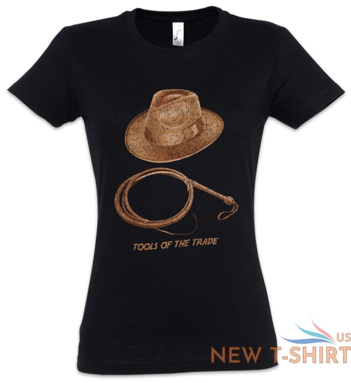 tools of the trade women s indiana fun whip hat jones the last crusade t shirt 0.jpg