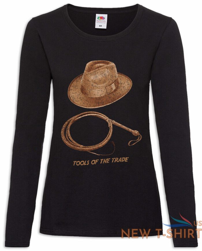 tools of the trade women s long sleeve t shirt indiana fun whip hat jones the 0.jpg