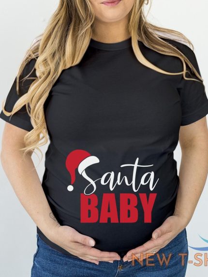 tshirt 5124 santa baby hat maternity pregnancy christmas t shirt xmas gift tee 0.jpg