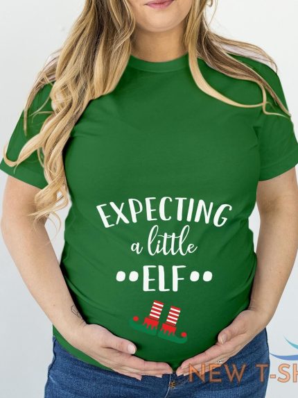 tshirt 5235 expecting a little elf maternity pregnancy xmas christmas t shirt 1.jpg