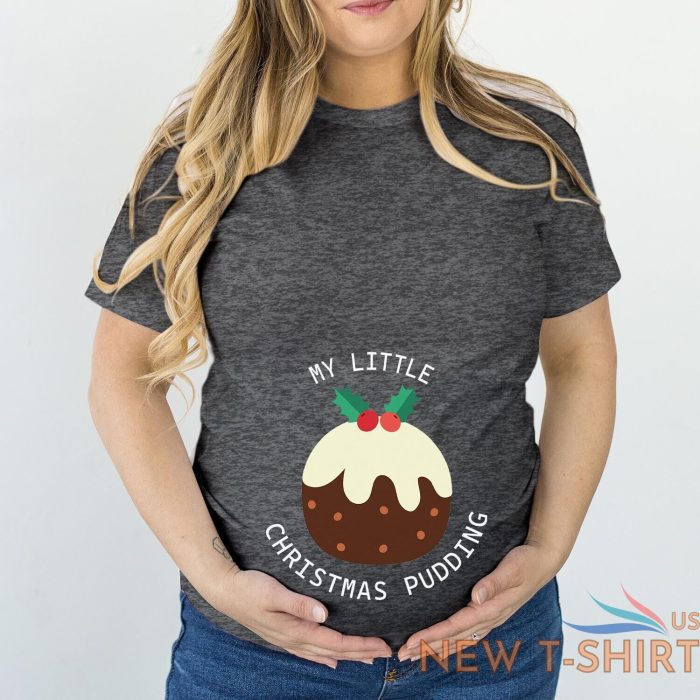 tshirt 5320 my little christmas pudding maternity t shirt mummy s gift t shirt 3.jpg