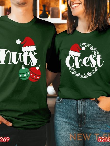 tshirt chest nuts couple matching funny christmas t shirt santa hat xmas t shirt 1.jpg