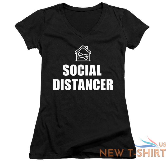 what s trending social distancer juniors v neck t shirt 1.png