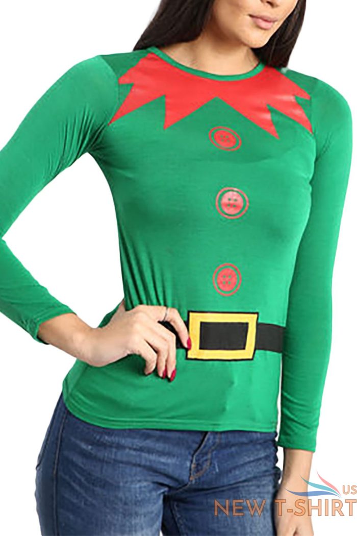 women christmas ladies long sleeve xmas elf costume stretchy jersey top t shirt 8.jpg