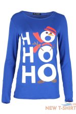 women ladies christmas reindeer xmas snowflakes round neck long sleeve t shirt 5 1.jpg