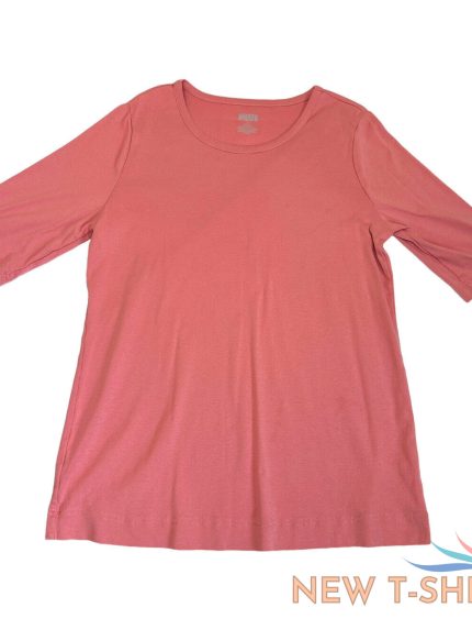 women s duluth trading co 3 4 sleeve large blush cotton shirt washed never worn 0.jpg