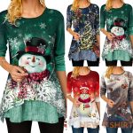 women s long sleeve christmas pullover xmas ladies t shirt blouse snowman top 0.jpg