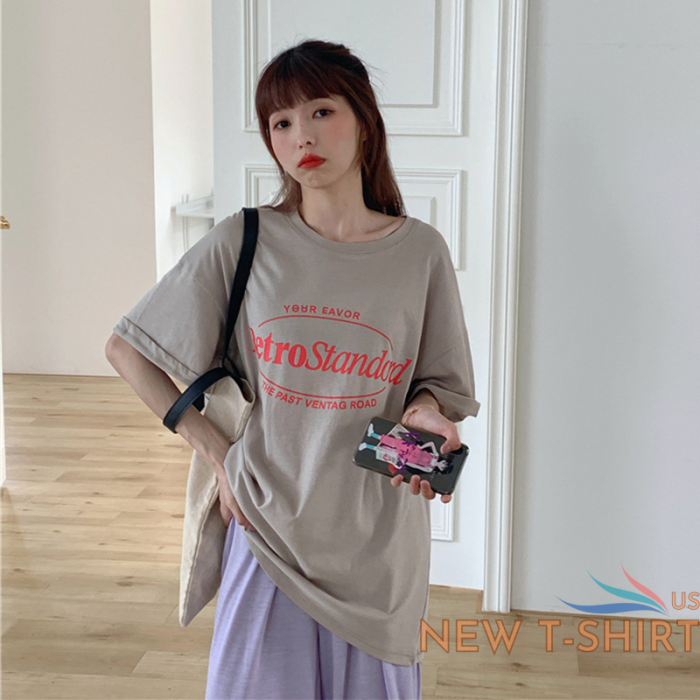 women s short sleeve style loose foreign trade women s letter student couple 3.png